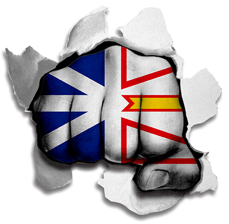 Fist Newfoundland Labrador Flag Logo vinyl decal